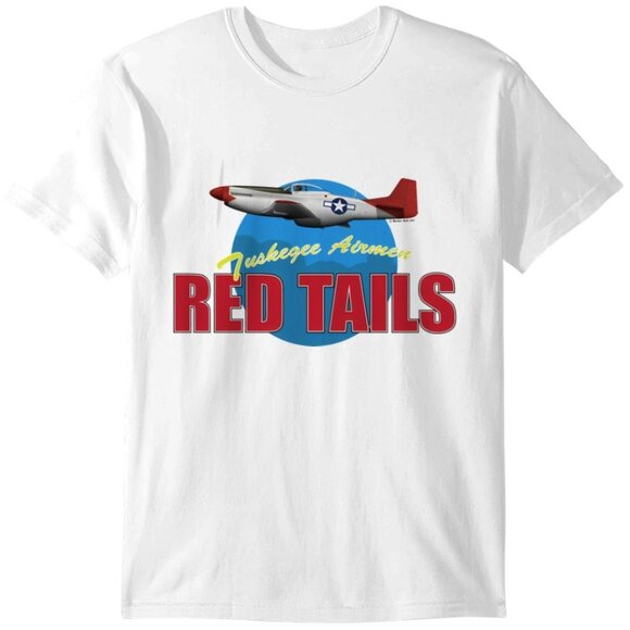 Red Tails Tuskegee Airmen Vintage History Tribute Graphic T Shirt 92 - Picture 1 of 5
